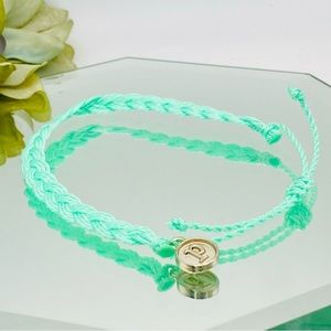 Pura Vida Bracelet - Braided Aqua/Teal